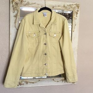 CAbi jacket. Yellow denim. Size M